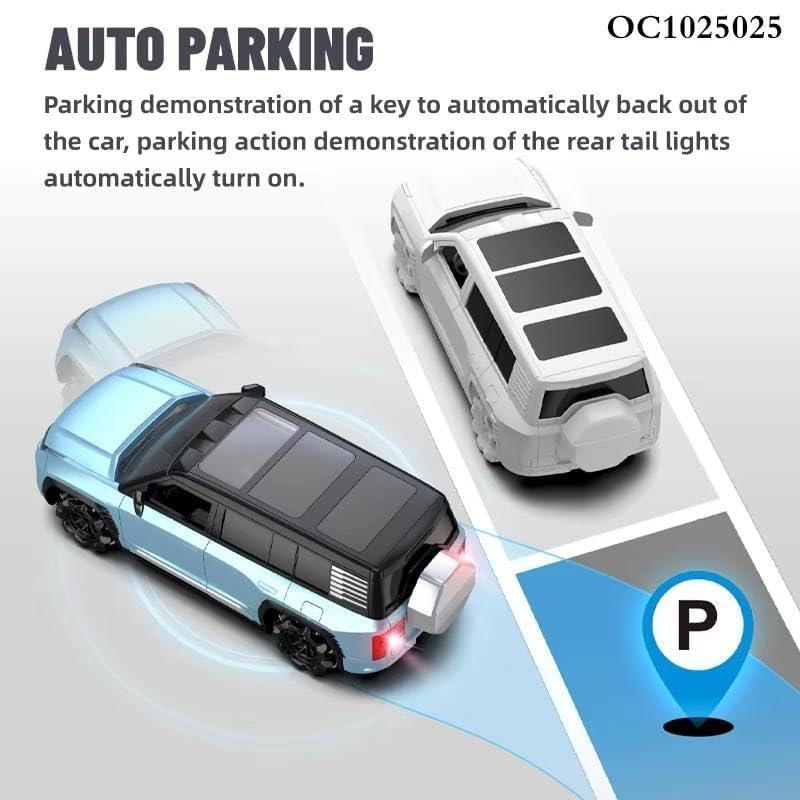 MOKA 1:12 Scale Rechargeable  U8 Remote Control Drift Car with EV Power Charge Station | Auto Park, Light & Music for Kids/Children Ages 3+, Multicolor