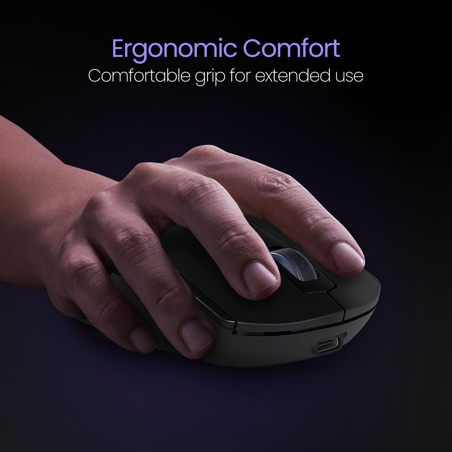 Portronics Toad One Bluetooth Mouse with 2.4 GHz & BT 5.3 Dual Wireless,Design for Laptop, Smartphone, Tablet (Black)