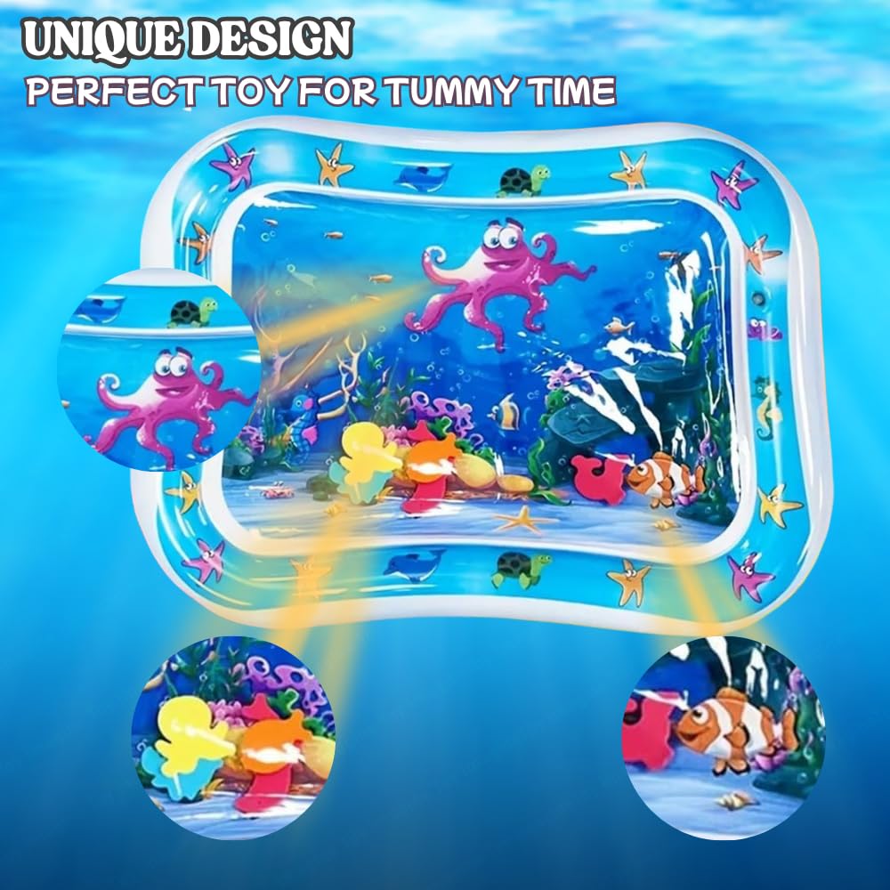 Water Mat for Babies | Sensory Play Gym for 6-12 Months  | Water-Filled Activity Mat | Baby Gifts