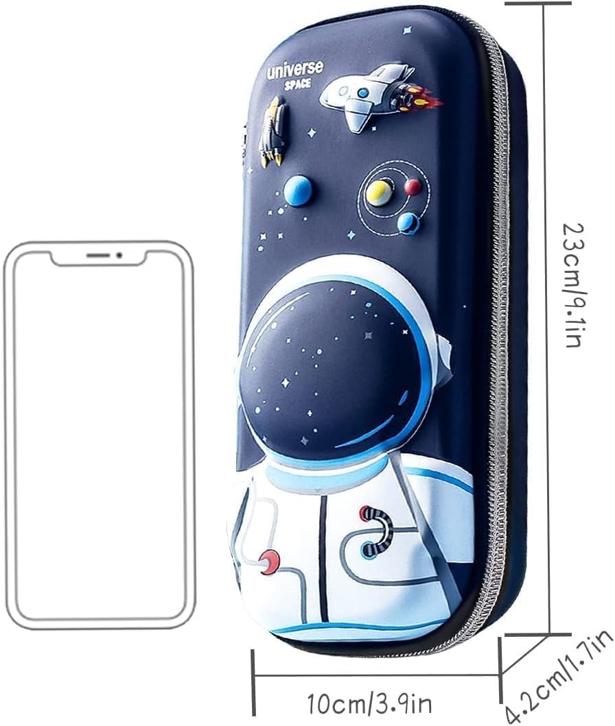 3D Cover Eva Space Astronaut Theme Pencil Case/Pencil Pouch for Students Kids
