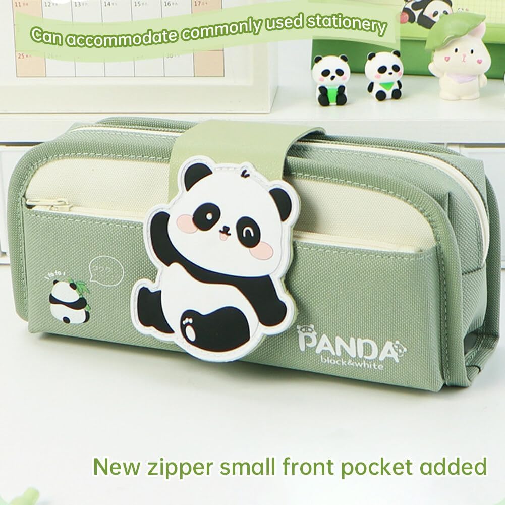 Cute Panda Pencil Case Multifunctional Stationery Organizer For School