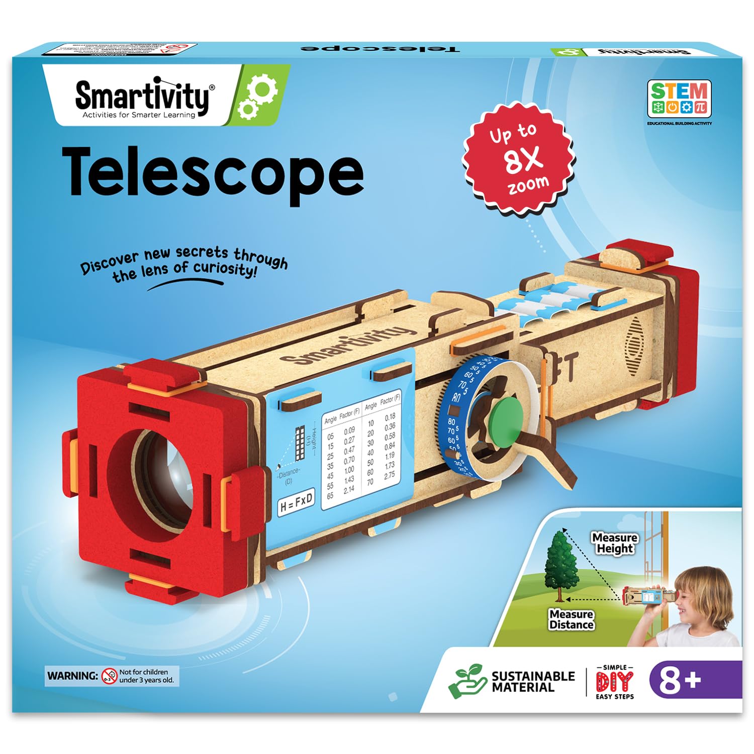 Smartivity Telescope Toy for Kids| Birthday/Christmas Gift for Boys & Girls | DIY Science Toys for Kids 8-14 Years