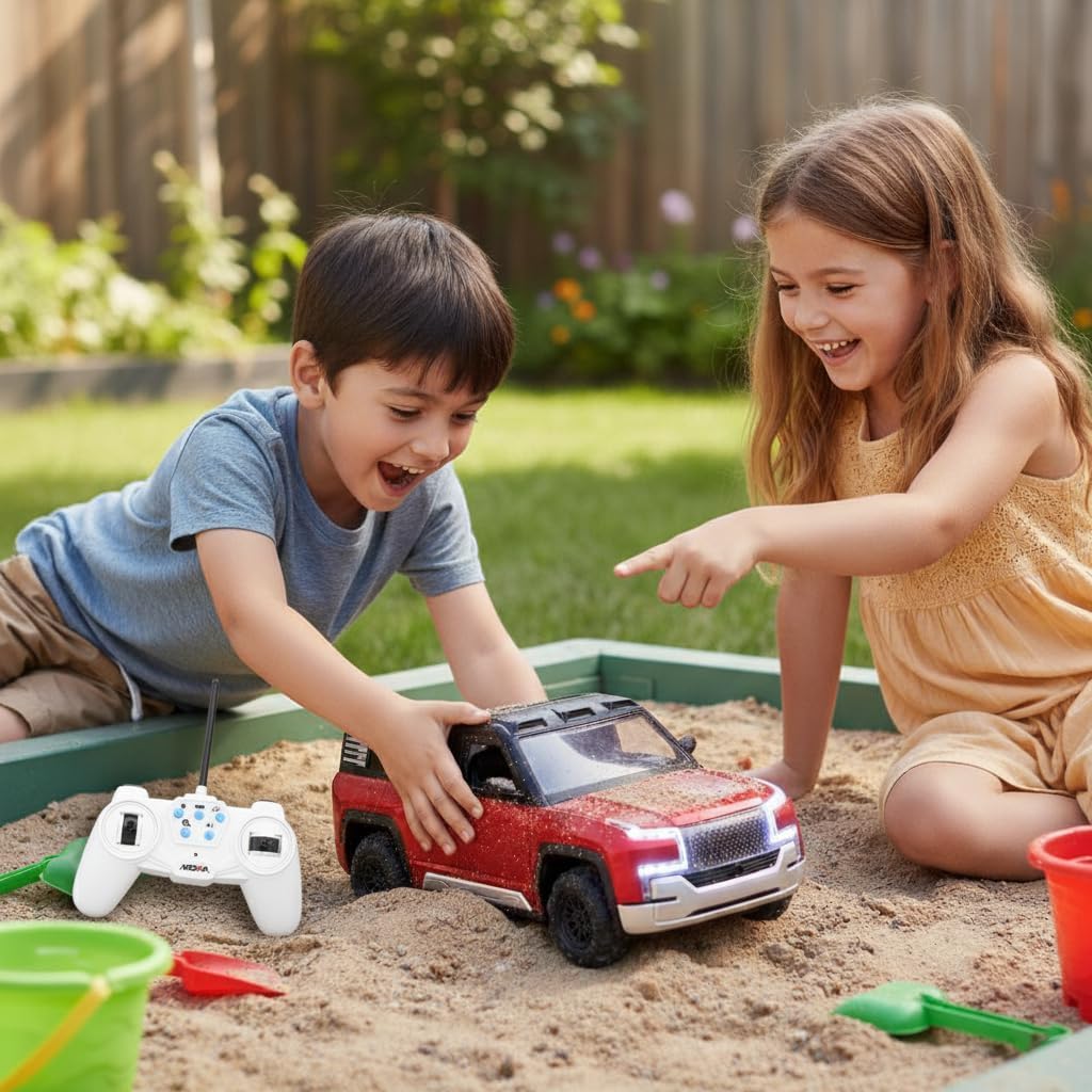 MOKA 1:12 Scale Rechargeable  U8 Remote Control Drift Car with EV Power Charge Station | Auto Park, Light & Music for Kids/Children Ages 3+, Multicolor