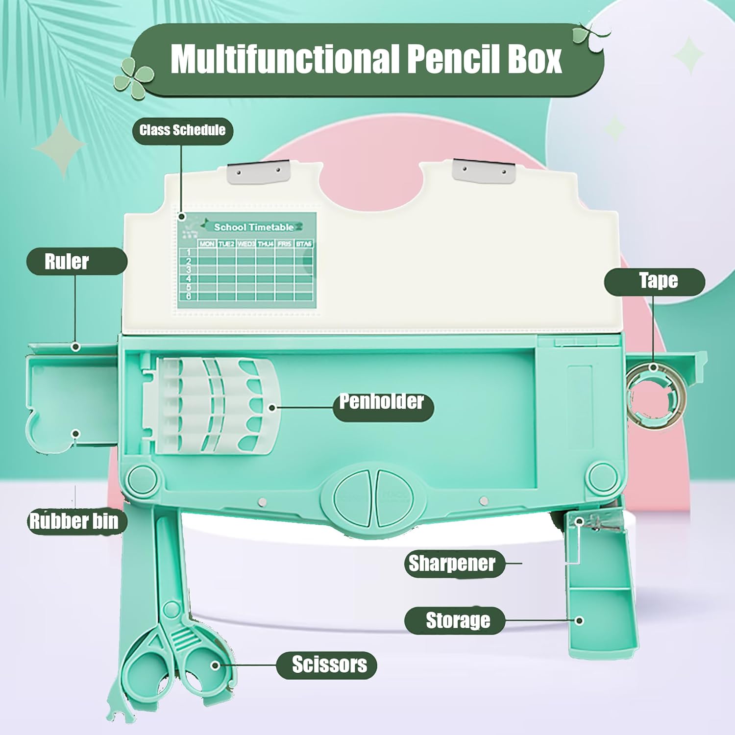 Dinosaur Multifunctional Pencil Box for Kids, Magnetic Pencil Box for Kids ,Dinosaur Theme Return Gifts for Kids