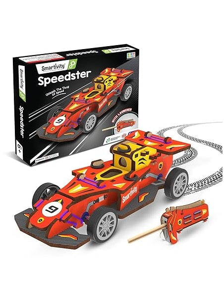 Smartivity DIY Speed CAR Toy for Kids Ages 6-12 | F1- Racing Car with Launcher | Fun Birthday Gift for Boys and Girls