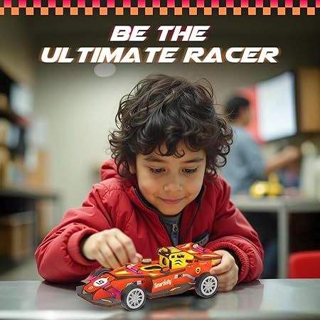 Smartivity DIY Speed CAR Toy for Kids Ages 6-12 | F1- Racing Car with Launcher | Fun Birthday Gift for Boys and Girls