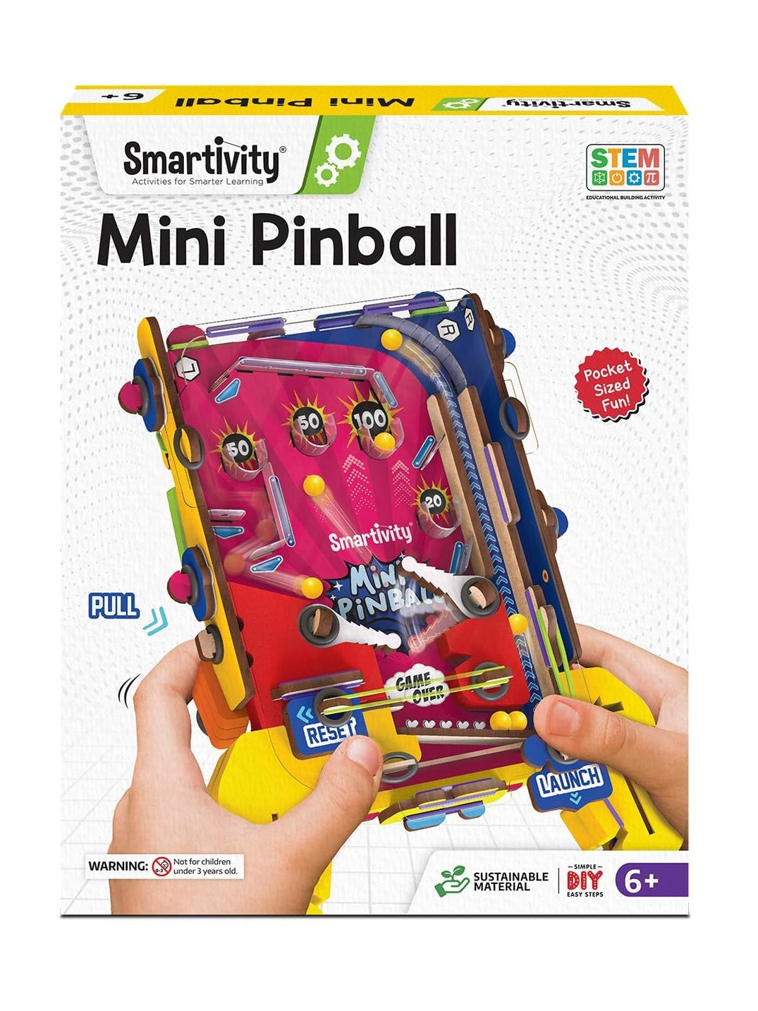 Mini Pinball Game for Kids Ages 6-12 Years | Build Your Own Hand-Held Pinball I Birthday Gift for Boys & Girls IScreen Free Play