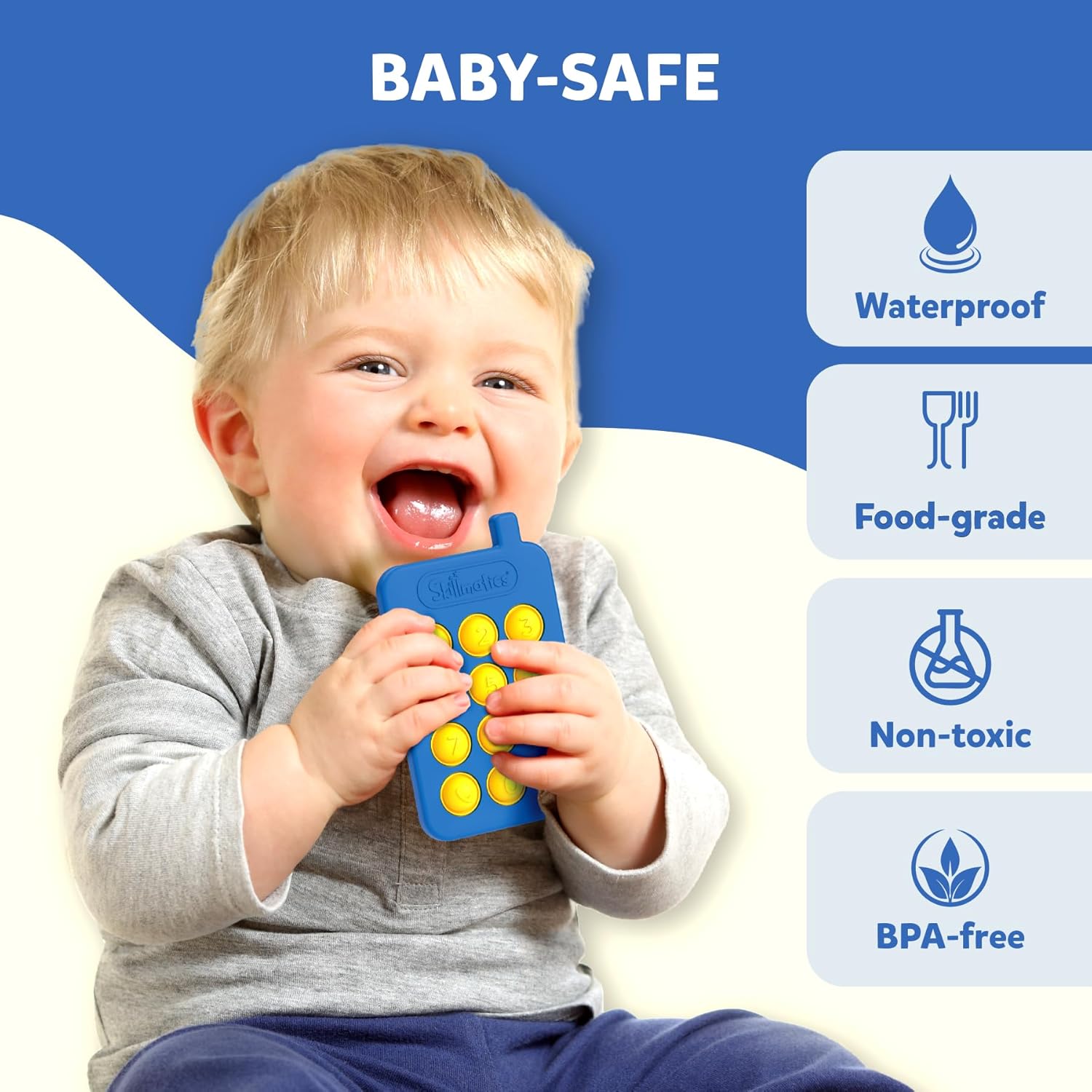 Skillmatics Push & Pop for Kids - Sensory & Fidget Toy, Gifts for Infants 9-24 Months.