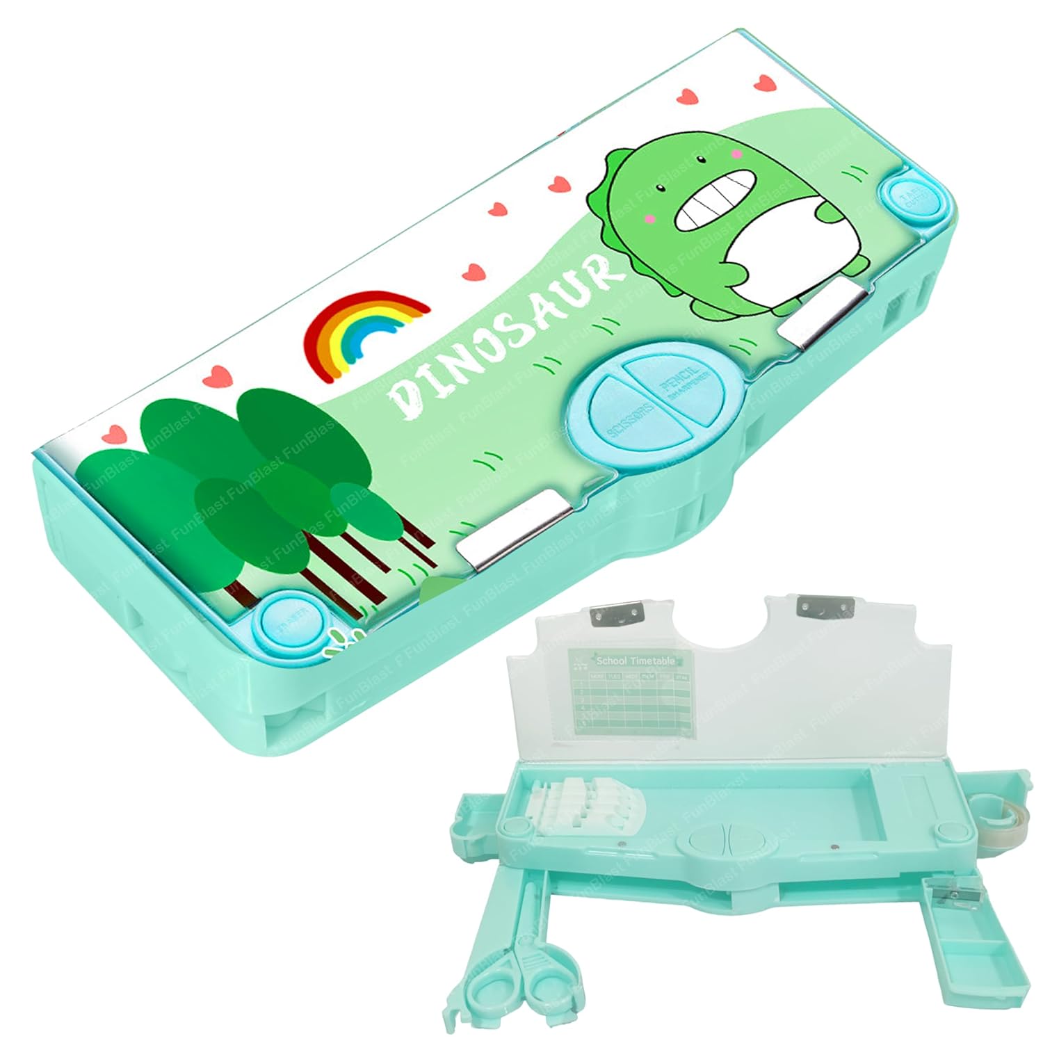 Dinosaur Multifunctional Pencil Box for Kids, Magnetic Pencil Box for Kids ,Dinosaur Theme Return Gifts for Kids