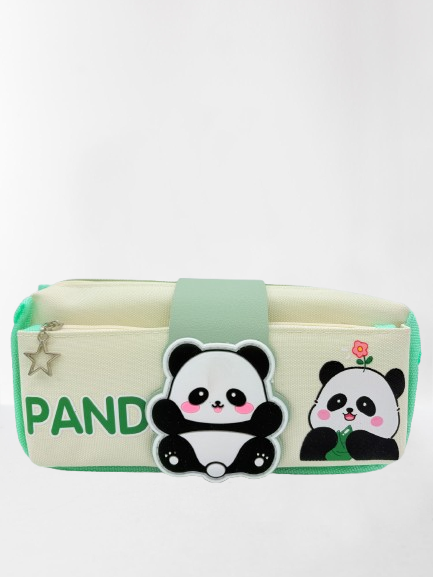 Cute Panda Pencil Case Multifunctional Stationery Organizer For School