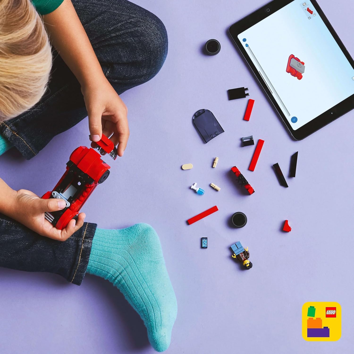 LEGO City Red Sports Car Supercar Toy Vehicle Set 60448| Building Blocks Toys for 5+| Gift for Boys and Girls