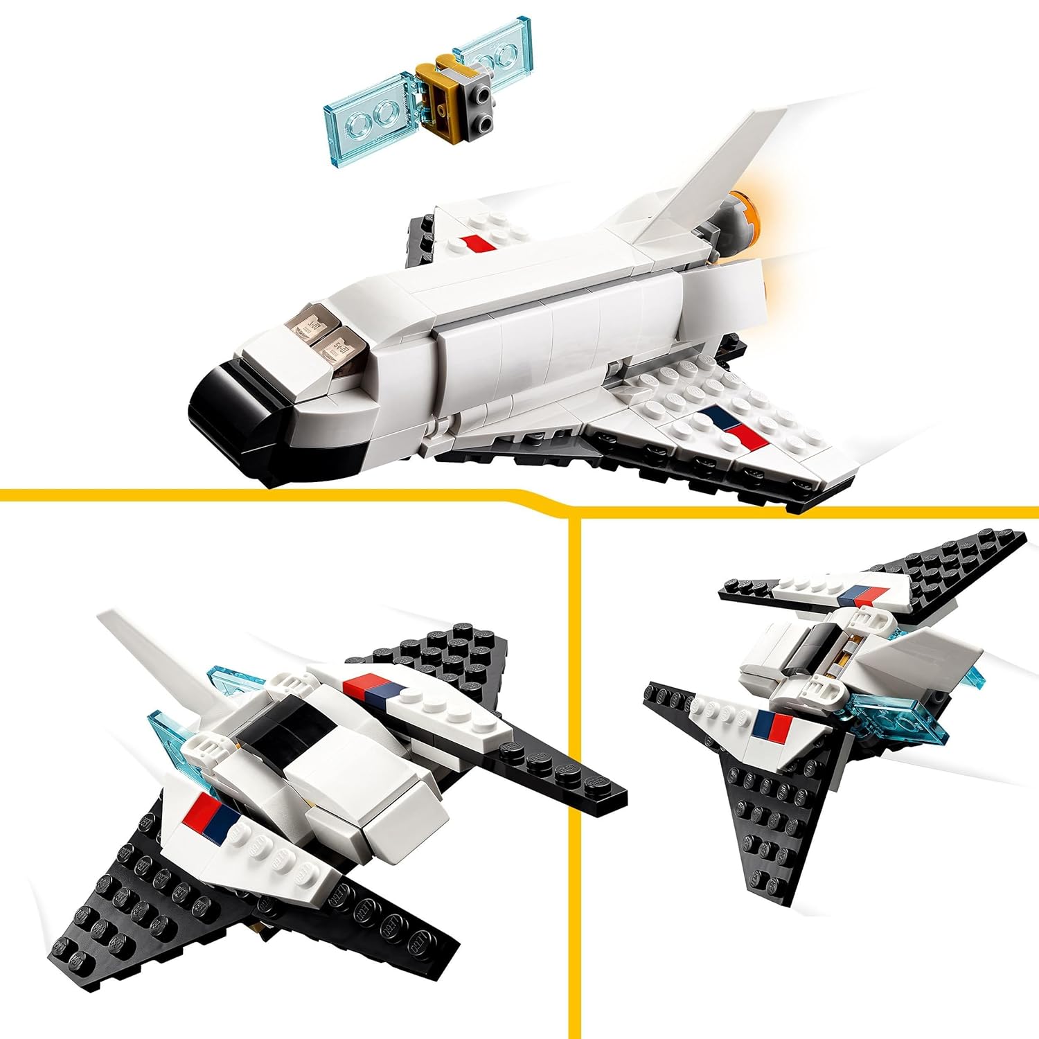 LEGO Creator Space Shuttle 31134 Building Toy Set with Astronaut and Spaceship Models for Kids Aged 6+