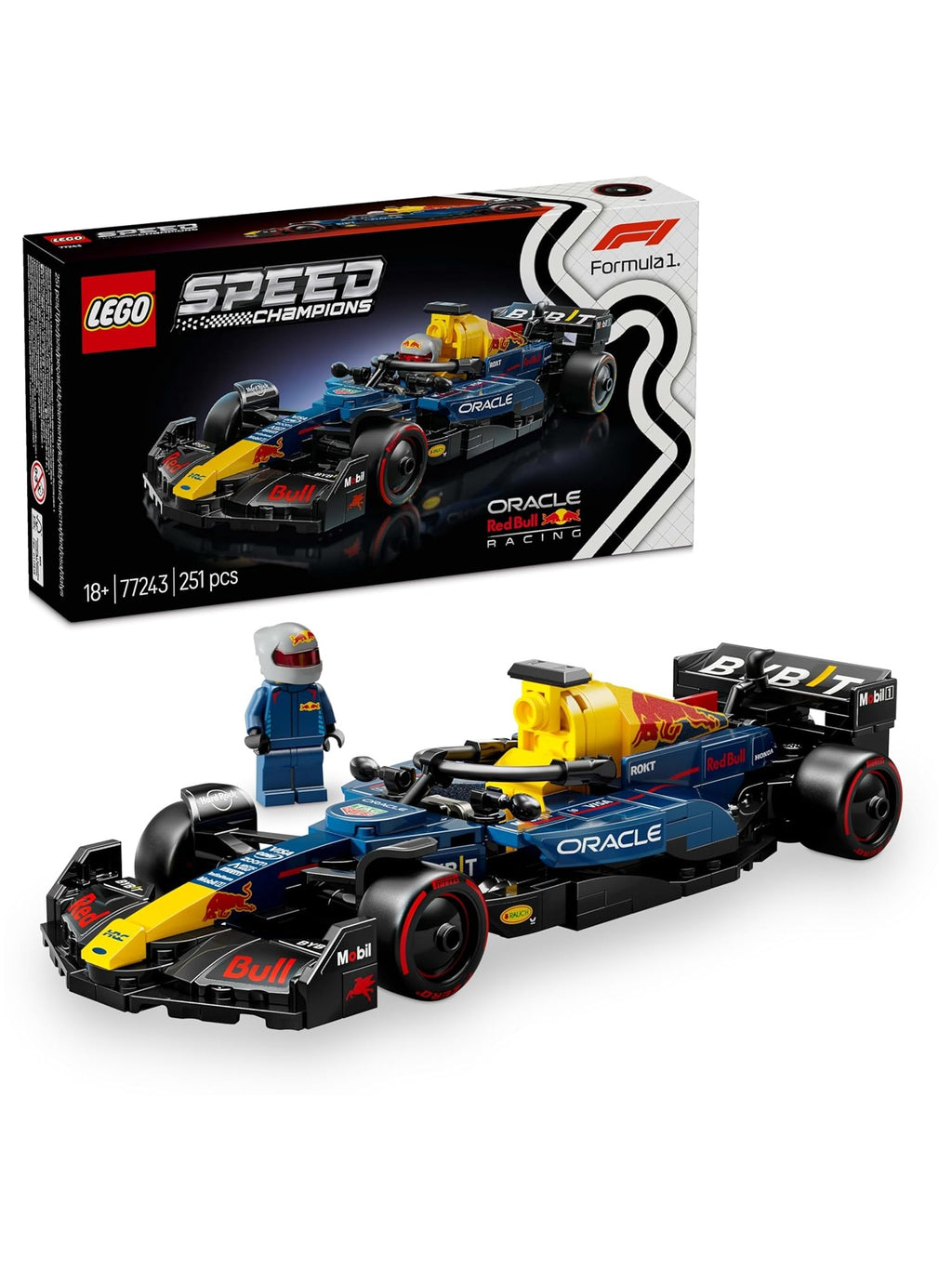 LEGO Speed Champions Oracle Red Bull Racing RB20 F1 Race Car Vehicle Set 77243 Building Blocks for 18+ Gift