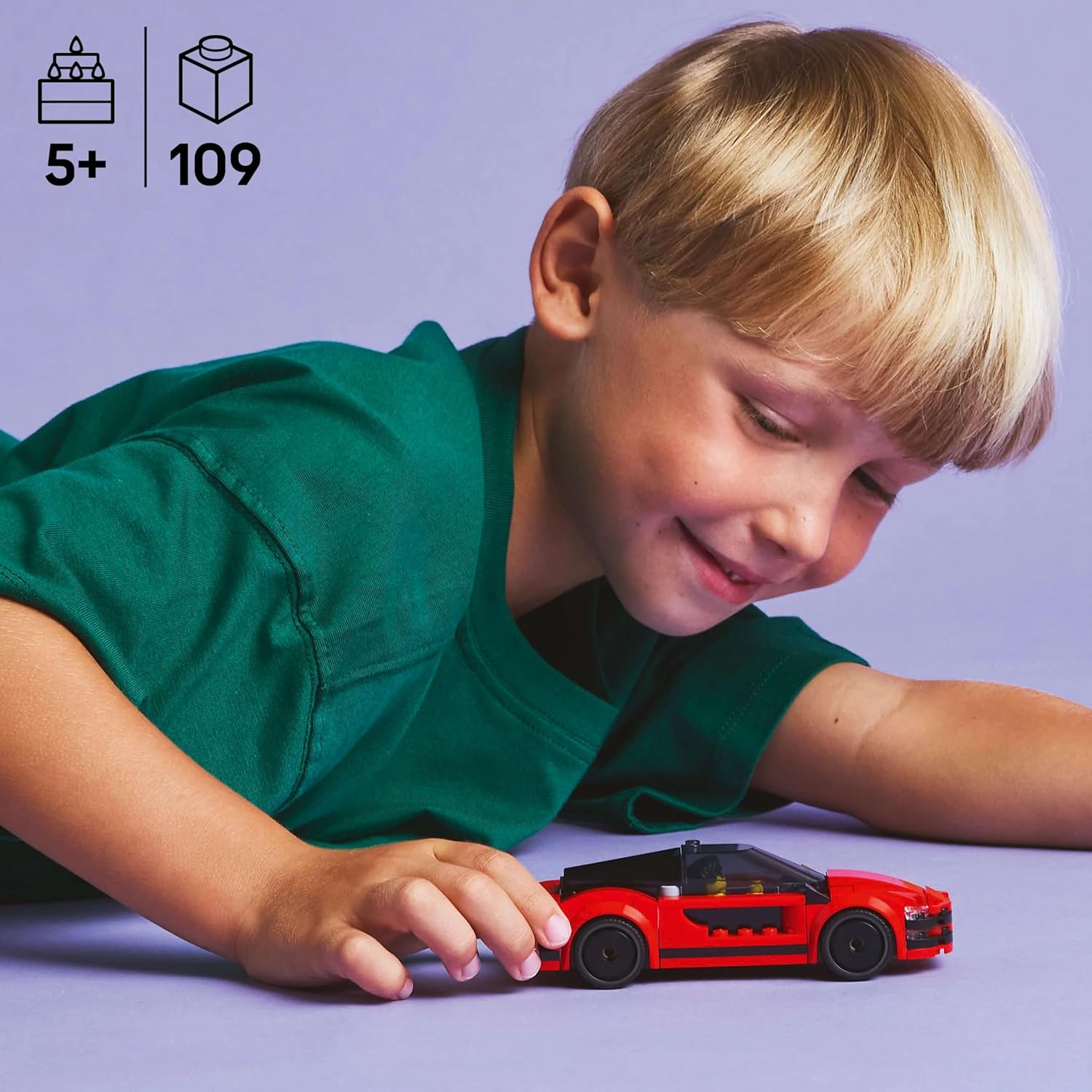 LEGO City Red Sports Car Supercar Toy Vehicle Set 60448| Building Blocks Toys for 5+| Gift for Boys and Girls