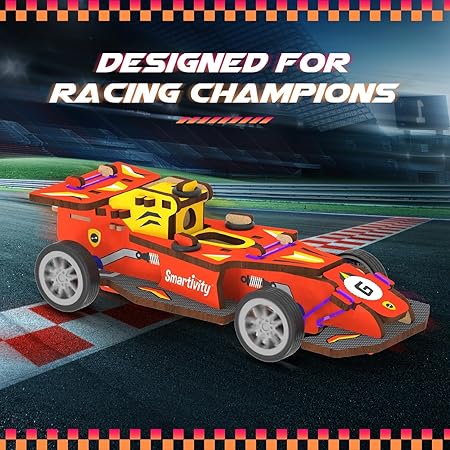 Smartivity DIY Speed CAR Toy for Kids Ages 6-12 | F1- Racing Car with Launcher | Fun Birthday Gift for Boys and Girls