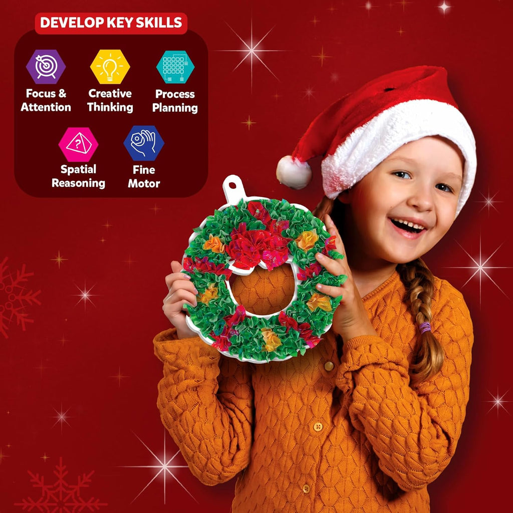 Skillmatics Poke-in Art - Christmas Decor, Mess-Free Art for Kids, DIY Craft Kits, Creative Activity, Fine Motor Skills, Gifts for Ages 4-12