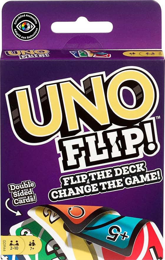 Mattel Games UNO Kid Uno Flip Side Card Game, Multi Color