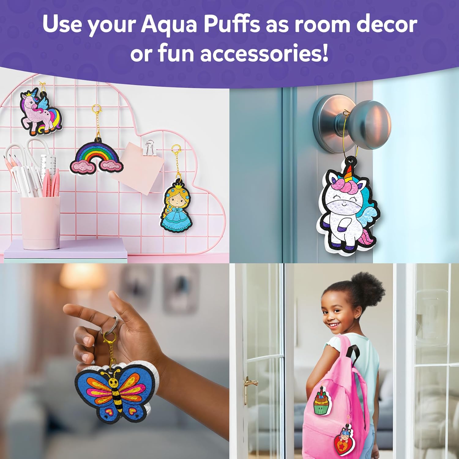 Skillmatics 3D Art Kit - Aqua Puffs Princesses & Unicorns, Mess-Free Painting Craft for Kids, DIY Colour & Inflate Activity, Travel Toys & Creative Gifts for Girls & Boys Ages 4, 5, 6, 7, 8, 9, 10
