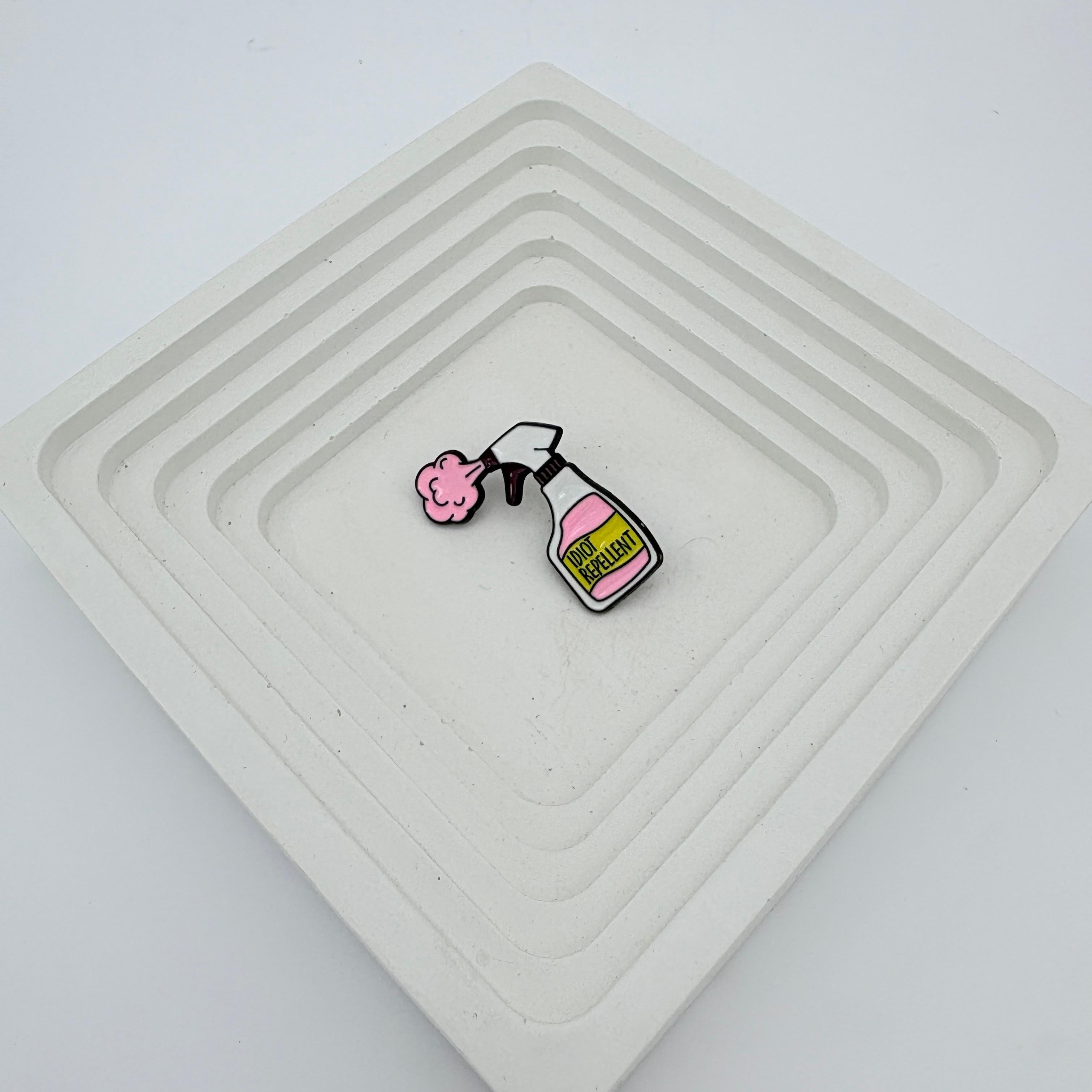 Enamel Pin - IDIOT REPELLENT SPRAY