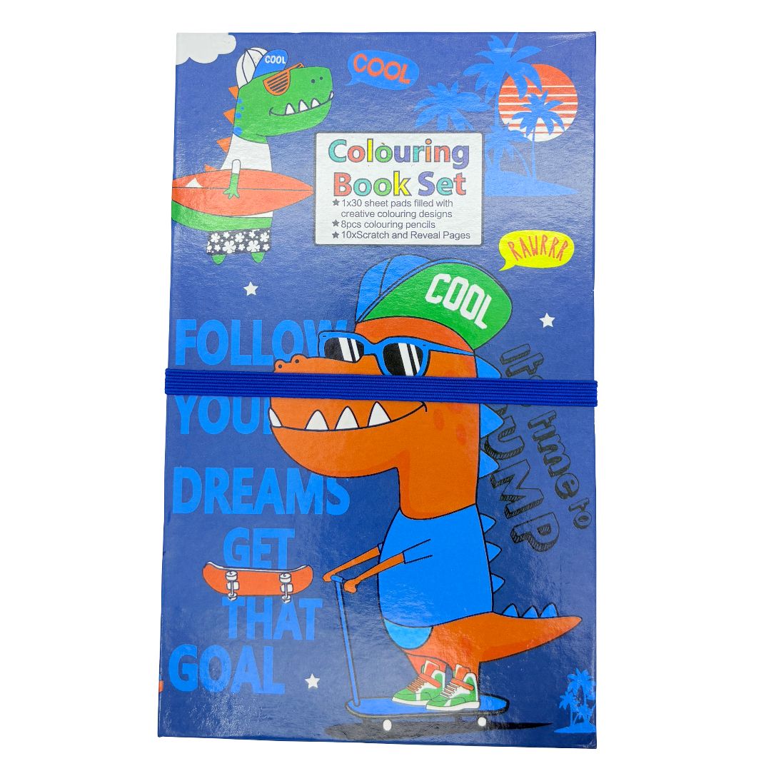 Coloring Book Set for Kids – Art & Craft Kit with Coloring Sheets, Pencils & Scratcher | Pack of 1