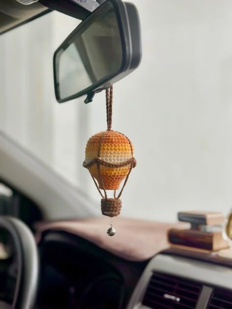 CROCHET HOT AIR BALOON CAR HANGING