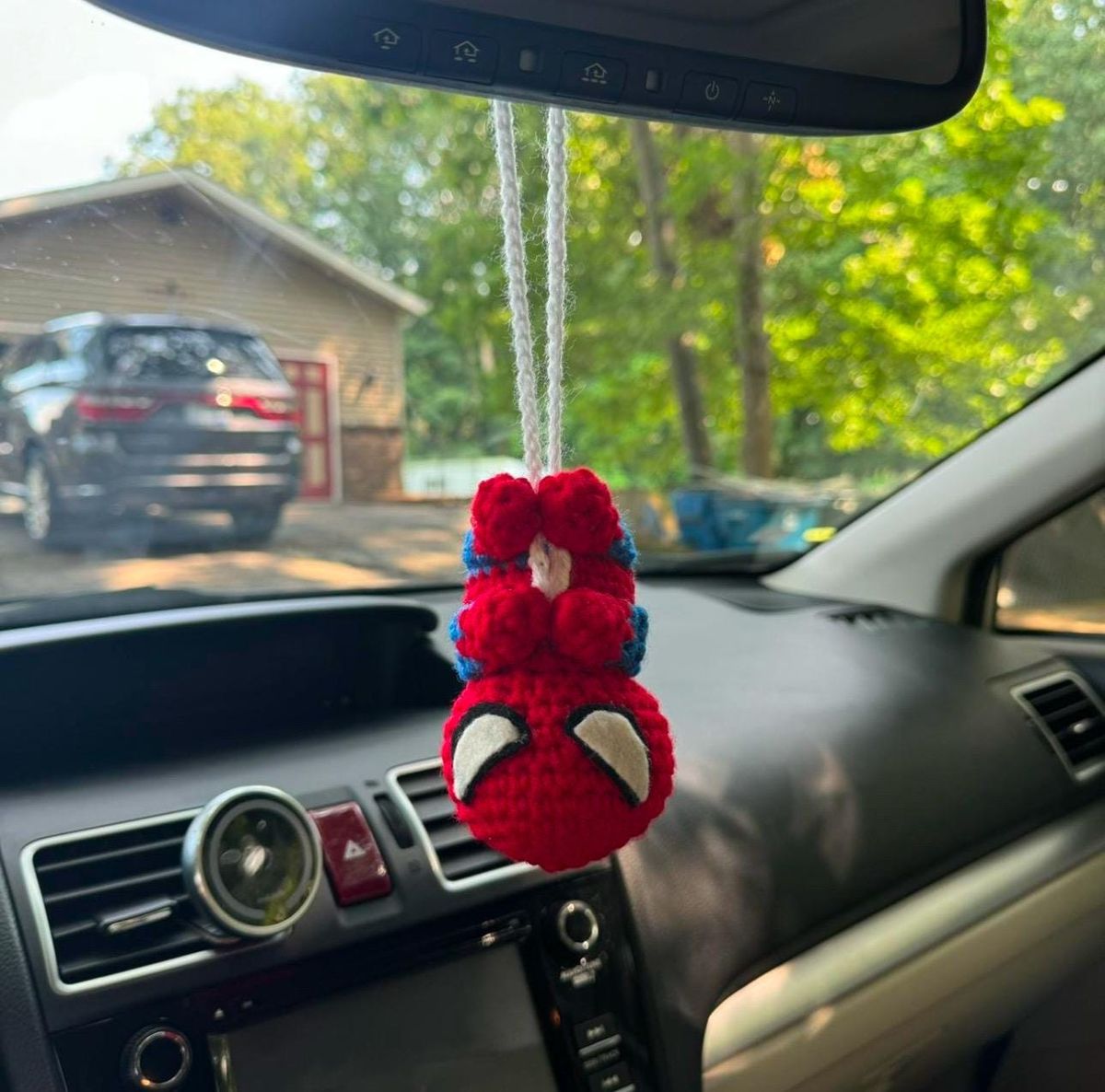 CROCHET SPIDER MAN CAR HANGING