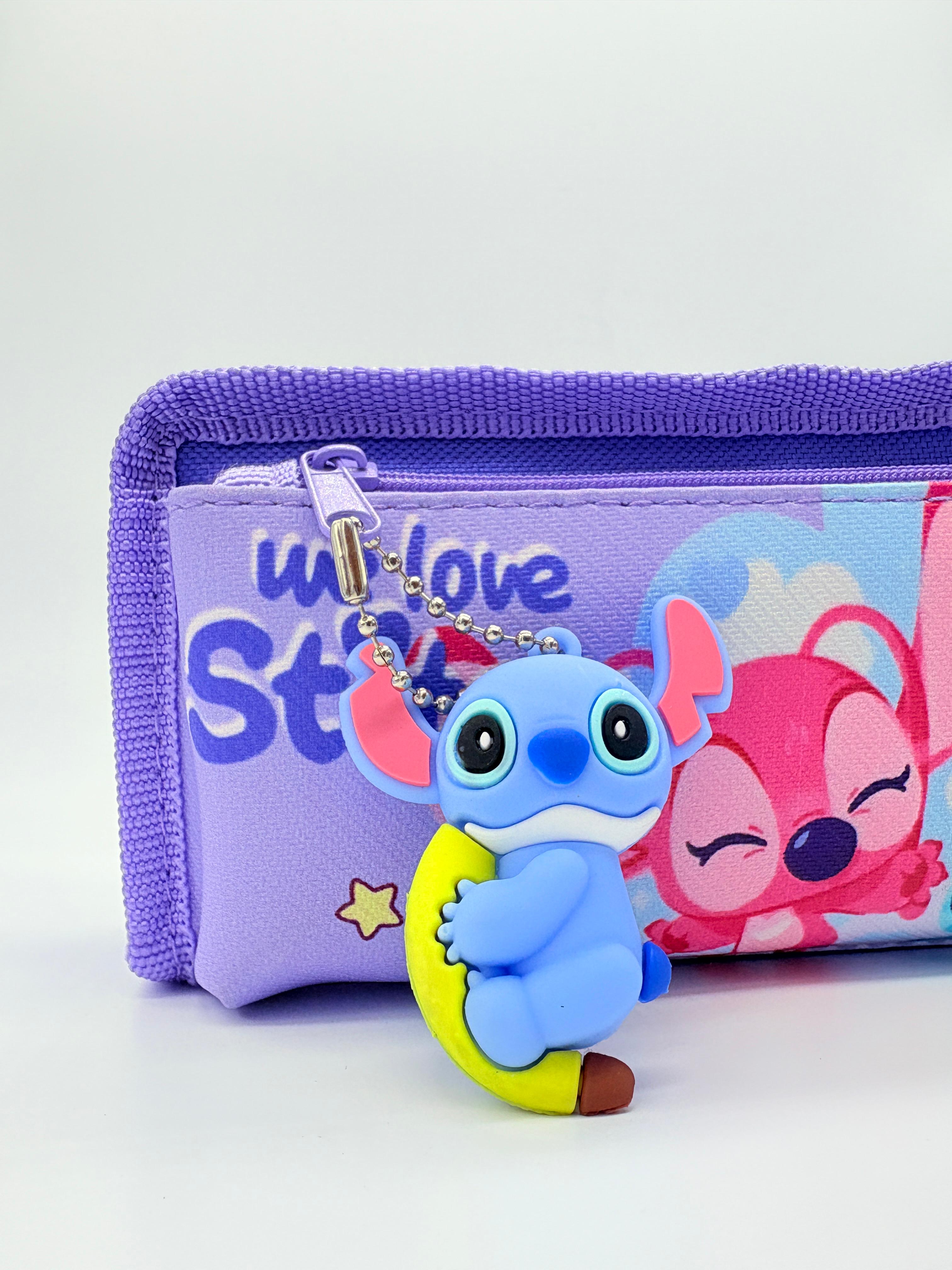 Stitch Pouch with Stitch Charms Pencil Case for Kids